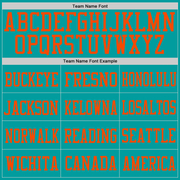 Custom Aqua Aqua-Orange Mesh Authentic Football Jersey