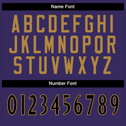 Custom Purple Black-White Mesh Split Fashion Football Jersey