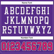 Custom Purple Hot Pink-Black Mesh Authentic Football Jersey