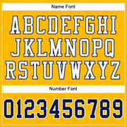 Custom Gold Navy-White Mesh Authentic Football Jersey
