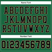 Custom Kelly Green Black-Old Gold Mesh Authentic Football Jersey