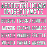 Custom Pink White-Kelly Green Mesh Authentic Football Jersey