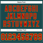Custom Midnight Green Red-Gold Mesh Authentic Football Jersey