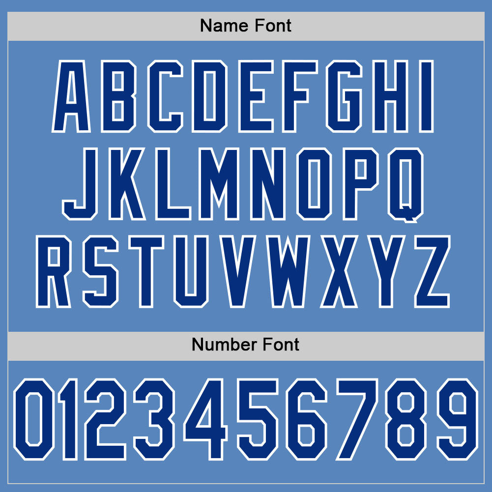 Custom Light Blue Royal-White Mesh Authentic Football Jersey