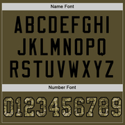 Custom Olive Camo-Black Mesh Authentic Salute To Service Football Jersey