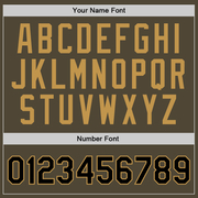 Custom Olive Black-Old Gold Authentic Throwback Salute To Service Basketball Jersey