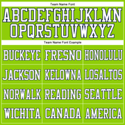 Custom Neon Green White-Navy Mesh Authentic Football Jersey