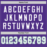 Custom Purple White-Kelly Green Mesh Authentic Throwback Football Jersey