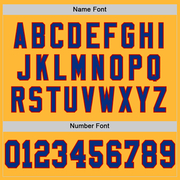 Custom Gold Royal-Red Mesh Authentic Throwback Football Jersey