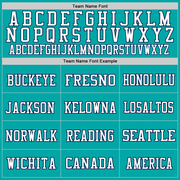 Custom Aqua White-Navy Mesh Authentic Football Jersey