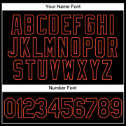 Custom White Black-Orange Authentic Split Fashion Basketball Jersey