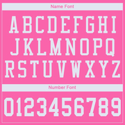 Custom Pink White Mesh Authentic Football Jersey