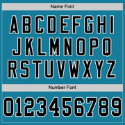 Custom Panther Blue Black-White Mesh Authentic Throwback Football Jersey