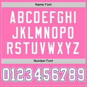 Custom Pink White-Purple Mesh Authentic Football Jersey