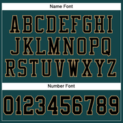 Custom Midnight Green Black-Old Gold Mesh Authentic Football Jersey