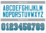 Custom Light Gray Panther Blue-Black Mesh Drift Fashion Football Jersey