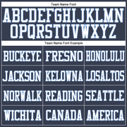 Custom Navy White-Light Blue Mesh Authentic Football Jersey