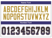 Custom Black Purple-Old Gold Mesh Drift Fashion Football Jersey