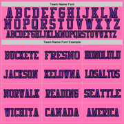 Custom Pink Purple-Black Mesh Authentic Football Jersey