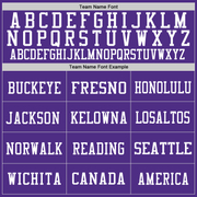Custom Purple White Mesh Authentic Football Jersey