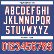 Custom Royal White Pinstripe Orange-White Authentic Basketball Jersey