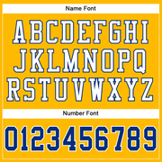 Custom Gold Royal-White Mesh Authentic Football Jersey