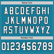 Custom Panther Blue White-Black Mesh Authentic Throwback Football Jersey