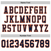 Custom White Navy-Orange Mesh Authentic Football Jersey