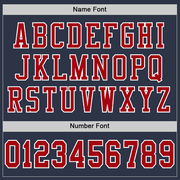Custom Navy Red-White Mesh Authentic Football Jersey