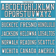 Custom Panther Blue White-Black Mesh Authentic Football Jersey