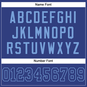 Custom Royal Royal-Light Blue Mesh Authentic Football Jersey