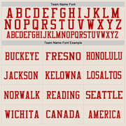 Custom Cream Kelly Green-Red Mesh Authentic Football Jersey