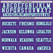 Custom Purple Aqua-White Mesh Authentic Football Jersey