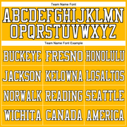 Custom Gold Black-White Mesh Authentic Football Jersey