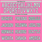 Custom Pink Kelly Green-White Mesh Authentic Football Jersey