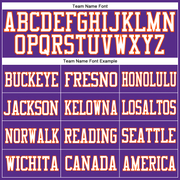 Custom Purple White-Orange Mesh Authentic Football Jersey