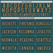 Custom Midnight Green Navy-Old Gold Mesh Authentic Throwback Football Jersey