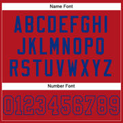 Custom Red Red-Royal Mesh Authentic Football Jersey