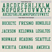 Custom Cream Pink-Kelly Green Mesh Authentic Football Jersey