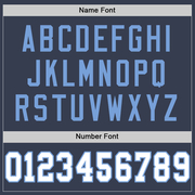 Custom Navy White-Light Blue Mesh Authentic Football Jersey