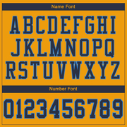 Custom Gold Navy-Powder Blue Mesh Authentic Football Jersey