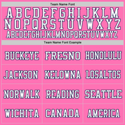 Custom Pink Navy-White Mesh Authentic Football Jersey