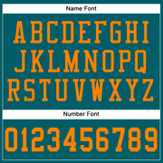Custom Teal Bay Orange Mesh Authentic Football Jersey