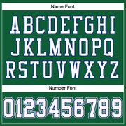 Custom Kelly Green White Royal-Gray Mesh Authentic Football Jersey