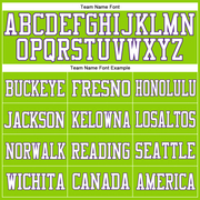 Custom Neon Green White-Purple Mesh Authentic Football Jersey