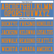 Custom Light Blue Bay Orange Mesh Authentic Football Jersey