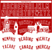 Custom Red White Holiday Travel Monuments Silhouette Authentic City Edition Basketball Jersey