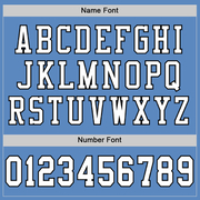 Custom Light Blue White-Black Mesh Authentic Football Jersey