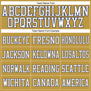 Custom Old Gold White-Navy Mesh Authentic Football Jersey