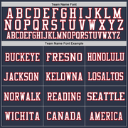 Custom Navy Red-White Mesh Authentic Football Jersey